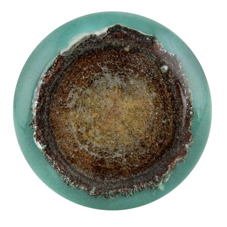 Round Sea Green Resin And Wood Cabinet knob